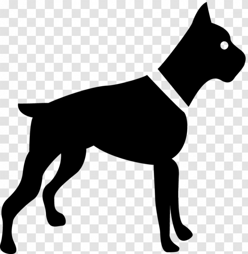 Boxer Clip Art - Dog Like Mammal - Silhouette Transparent PNG