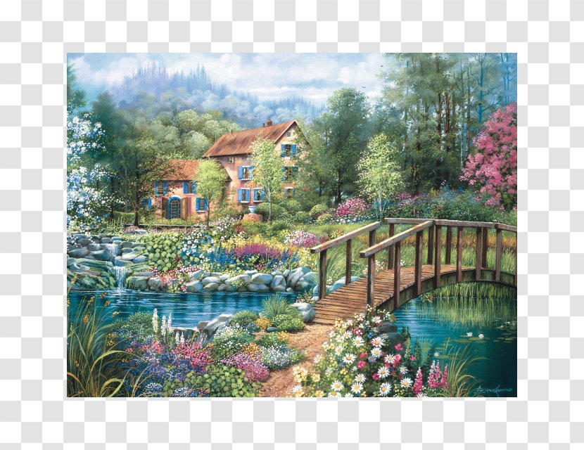 Jigsaw Puzzles Ravensburger Landscape Buffalo Games - Watercourse - Painting Transparent PNG