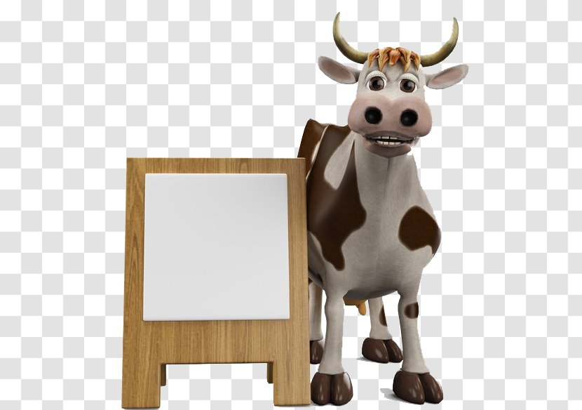 Chinese Zodiac 3D Computer Graphics Ox Cartoon Illustration - Comics - A Cow Transparent PNG