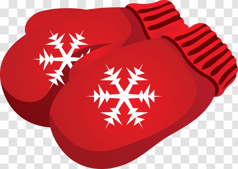 Santa Claus Christmas Glove - Magnet Transparent PNG