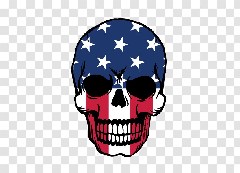 Skull Decal Image Patriotism Bone - Flag Of The United States - Salty Banner Transparent PNG