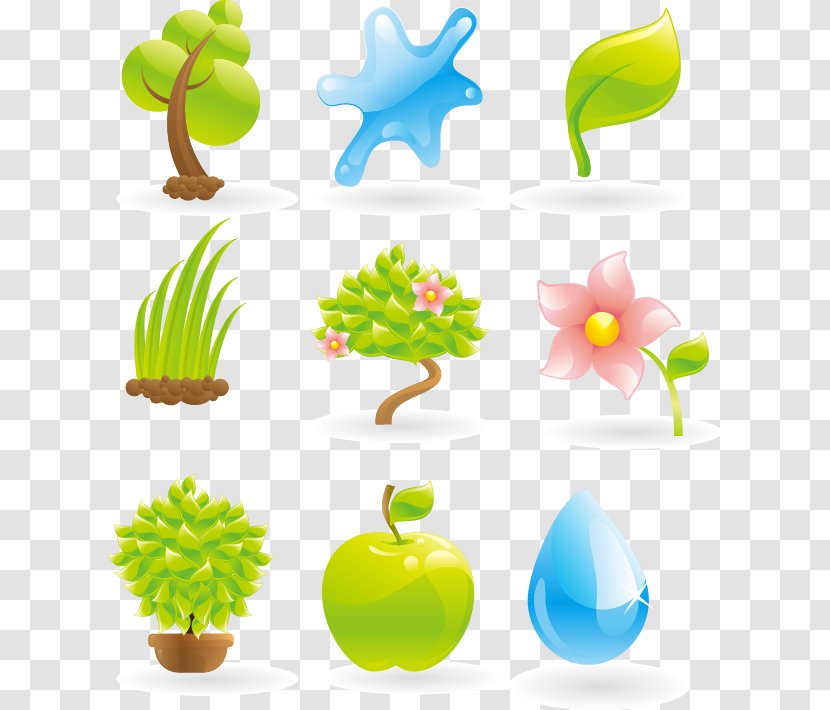 Nature Euclidean Vector Icon - Flower - Apple Tree Flowers Hand-painted Cartoon Elements Transparent PNG