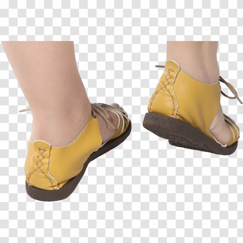 Sandal Shoe Yellow Boot Clothing - Footwear Transparent PNG