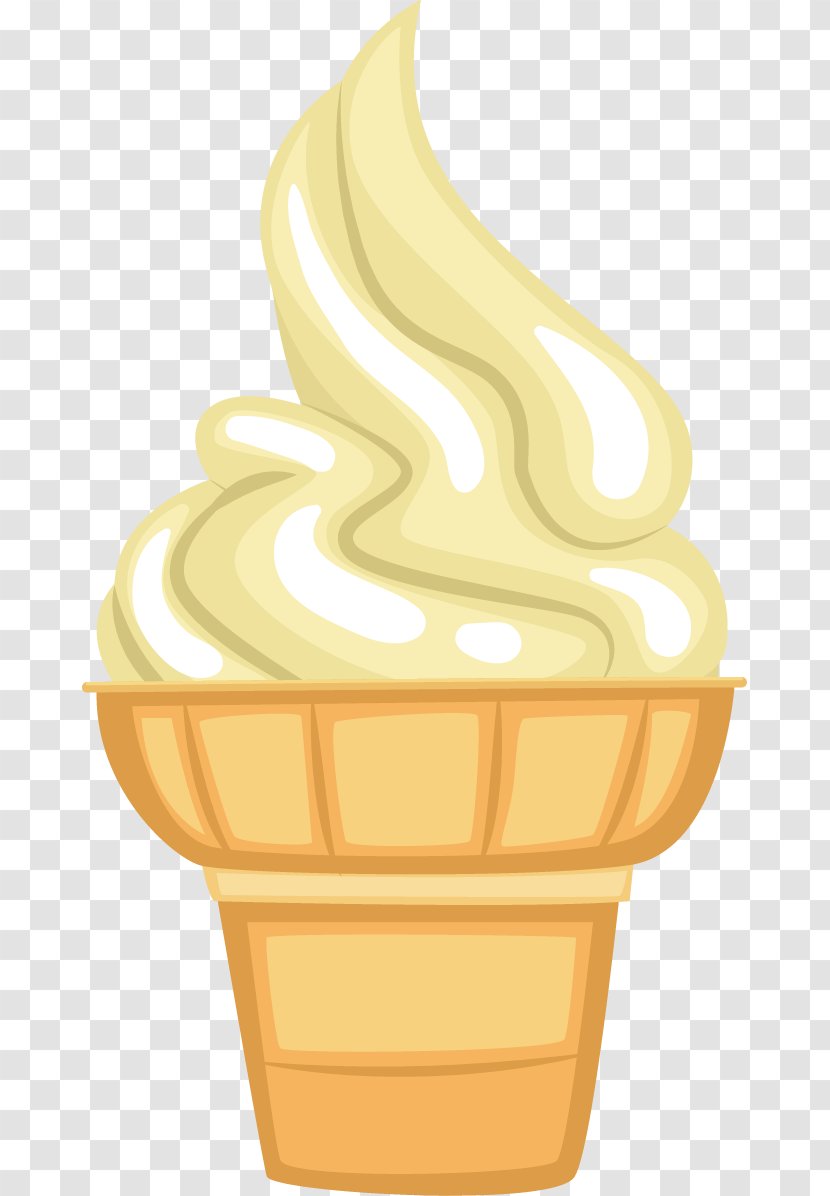 Ice Cream Cone Illustration - Frozen Dessert - Vector Painted Cones Transparent PNG