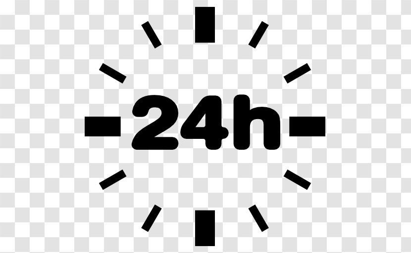24-hour Clock - Text - 24 Hour Transparent PNG