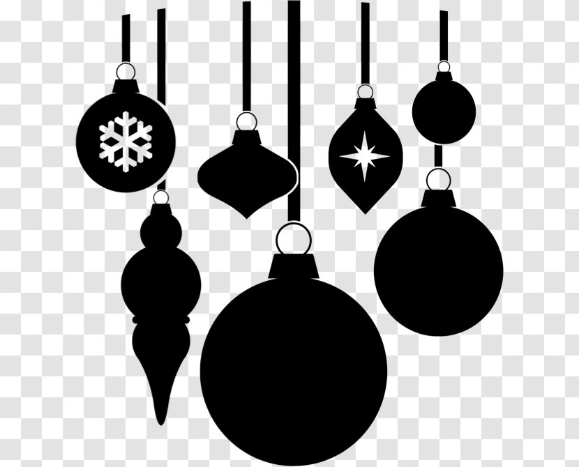 Christmas Ornament Black And White Clip Art - Photography - Ornaments Clipart Transparent PNG