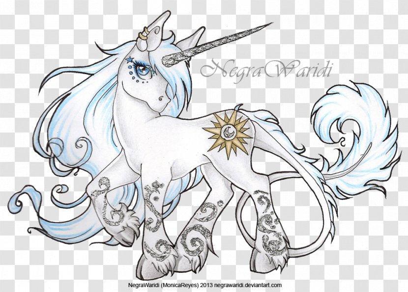 Line Art Pony Horse Unicorn - Flower - Face Transparent PNG