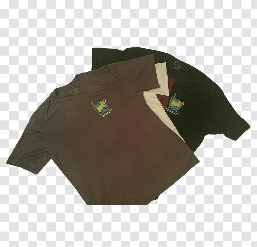 T-shirt Green Sleeve Khaki Brown - Clearance Transparent PNG