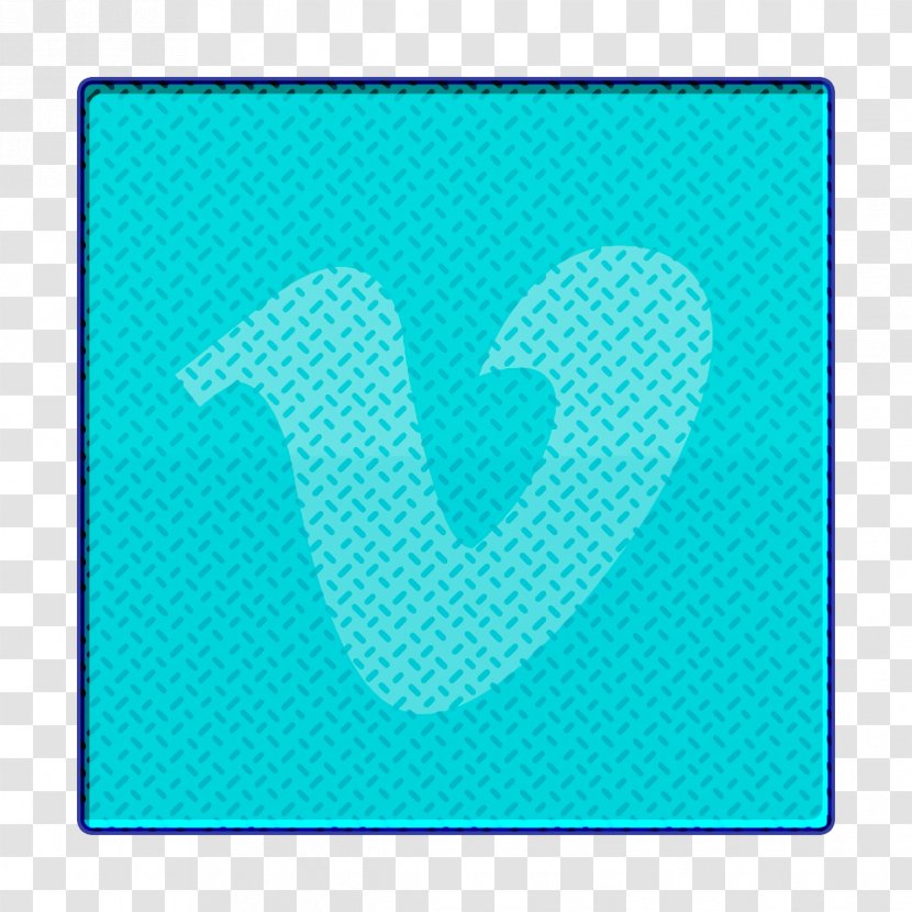 Vimeo Icon - Turquoise - Rectangle Symbol Transparent PNG