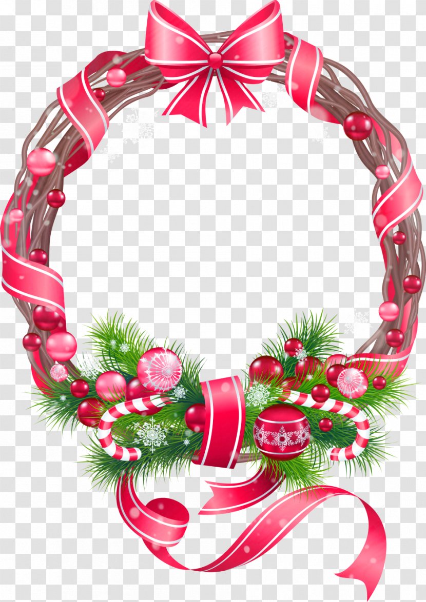 Christmas Decoration Ornament Clip Art - Petal - Vector Border Transparent PNG