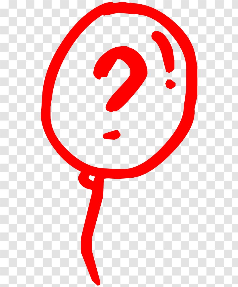 Red Question Mark Balloon. - Sign - Artwork Transparent PNG