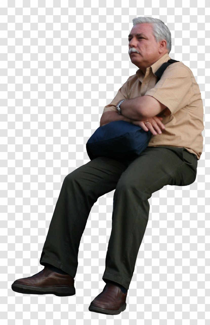 Grandfather Rendering Texture Mapping - Sitting Man Transparent PNG
