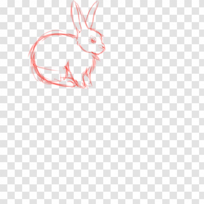 Domestic Rabbit Hare Easter Bunny Clip Art - Frame - Sketch Transparent PNG
