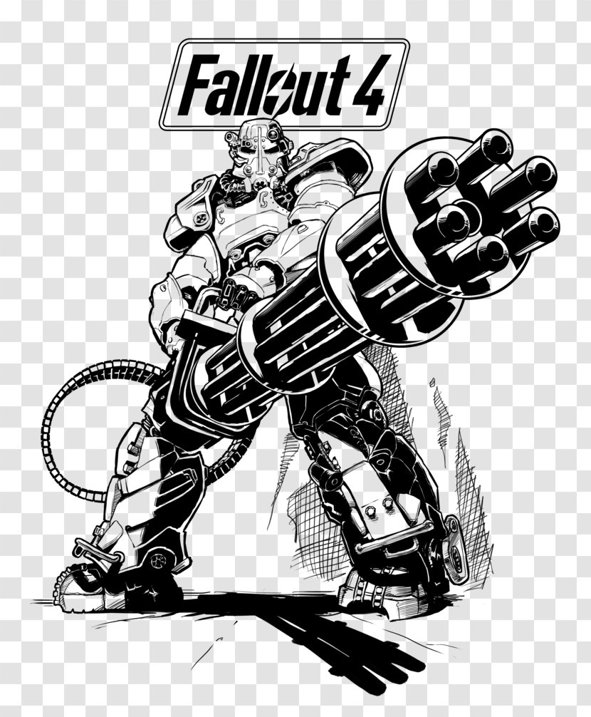 Fallout 4 Fallout: New Vegas 3 Drawing Coloring Book - Bethesda Softworks - Printed T-shirt Transparent PNG