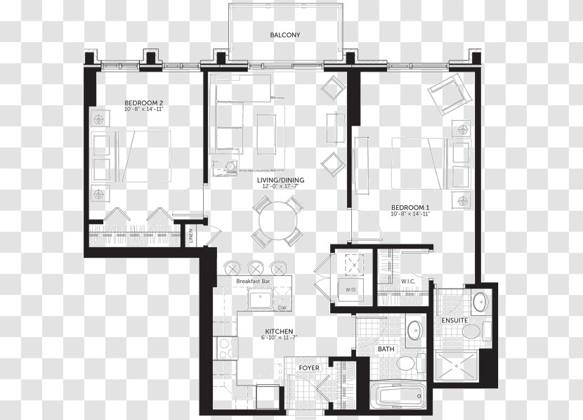 Floor Plan Claridge Homes Condominium - Elevation - Water Transparent PNG