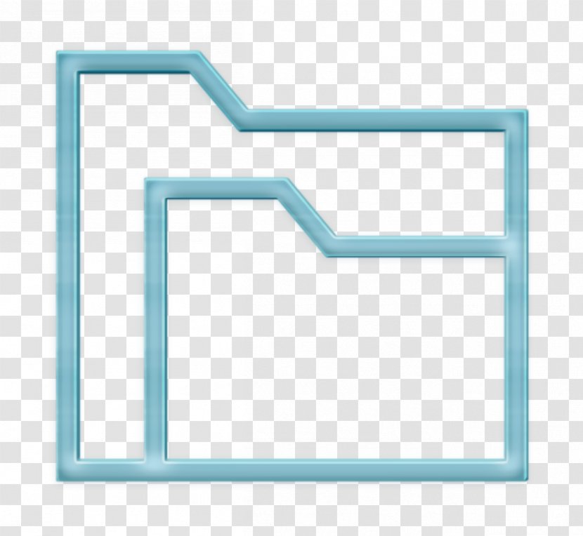 Folder Icon - Azure - Parallel Rectangle Transparent PNG