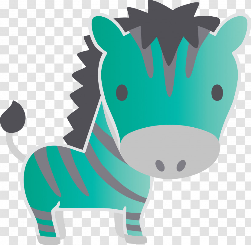 Cartoon Green Animal Figure Snout Pony Transparent PNG
