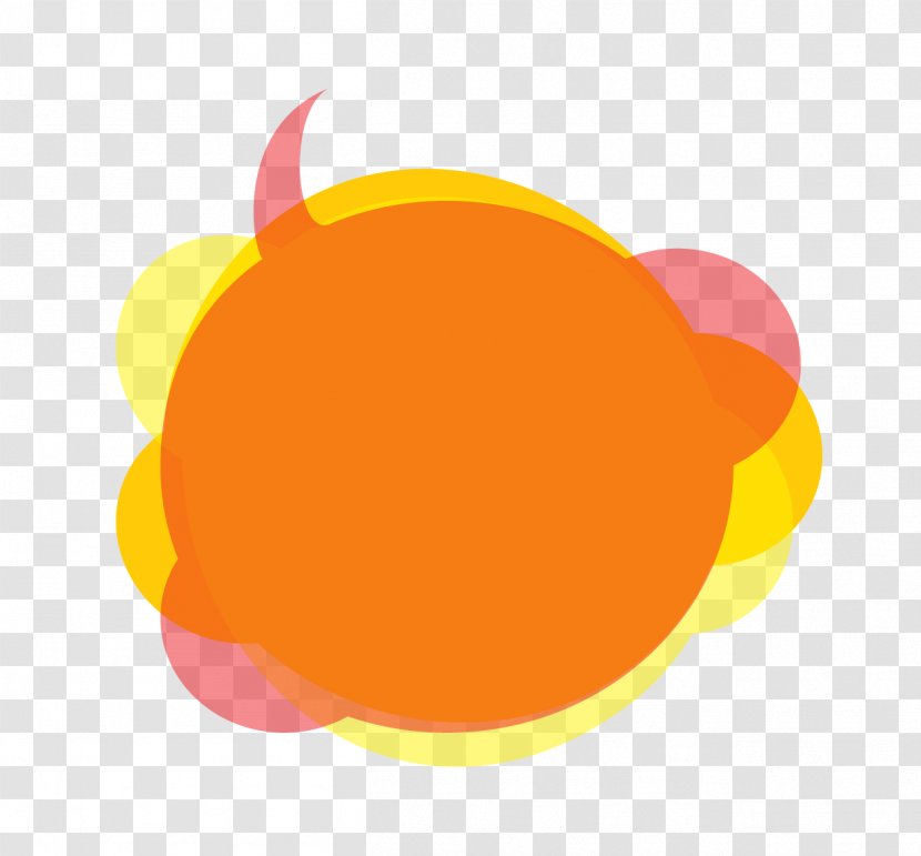 Text Box Speech Balloon - Button - Orange Transparent PNG