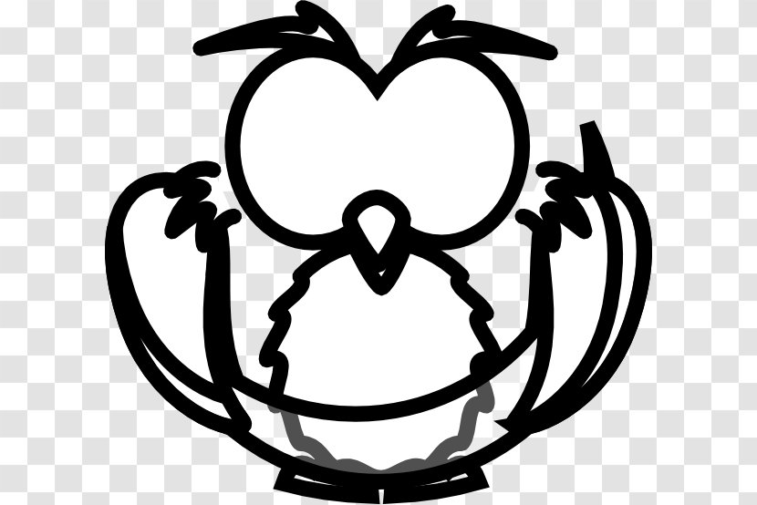 Clip Art Drawing Openclipart Vector Graphics Image - Coloring Book - Cute Owl Outline Transparent PNG