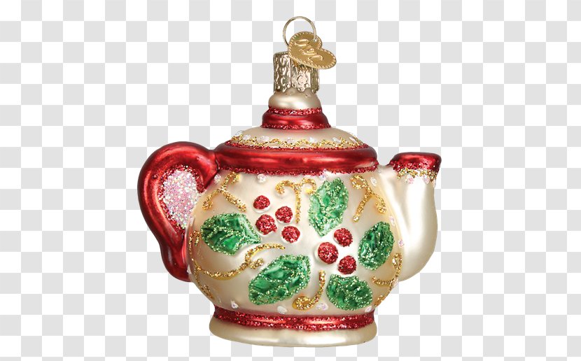 Christmas Ornament Teapot Ceramic 0 Glass - Decoration - Hand Painted Transparent PNG