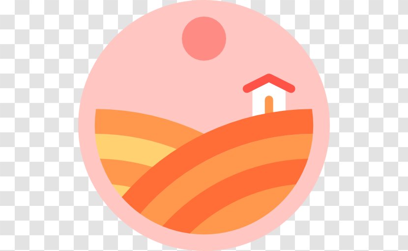 Cartoon Hills - Orange - Peach Transparent PNG