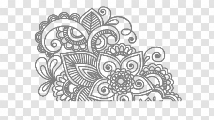 Tattoo Mehndi Henna Art - Monochrome - Brush Transparent PNG