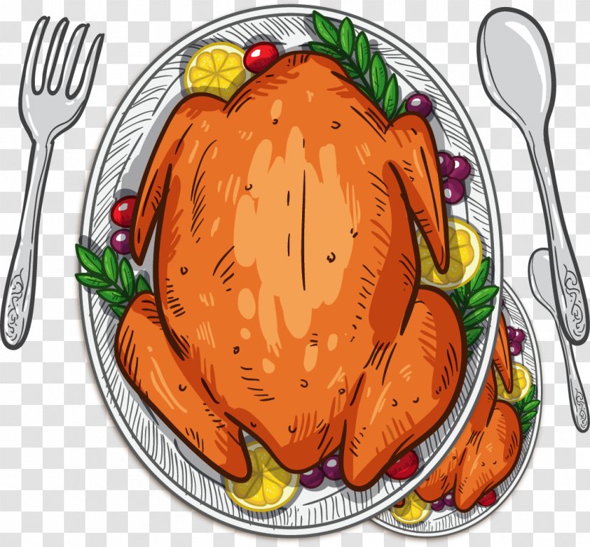Thanksgiving Download - Food - Vector Painted Chicken Transparent PNG