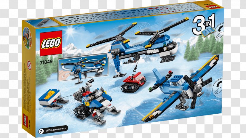 LEGO 31049 Creator Twin Spin Helicopter Lego Amazon.com - 31048 Lakeside Lodge Transparent PNG