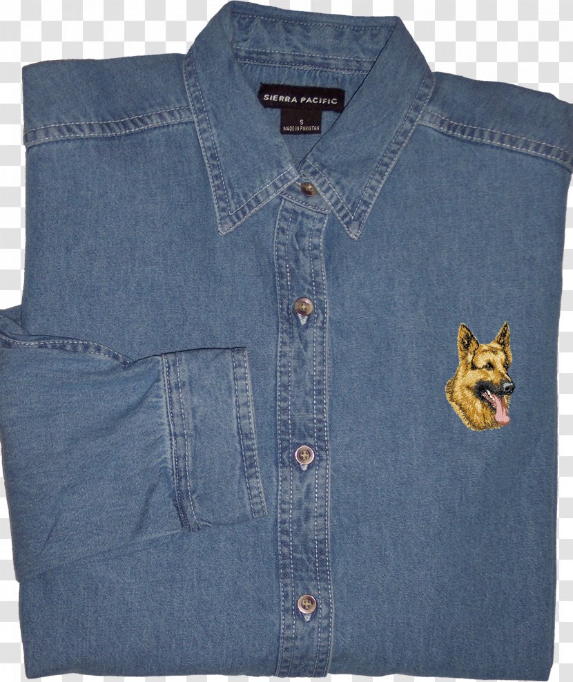 Sleeve Denim Jeans Button Outerwear - Blue Transparent PNG