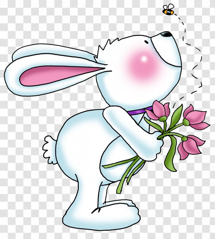 European Rabbit Easter Bunny Drawing Clip Art - Flower - Coelho Transparent PNG