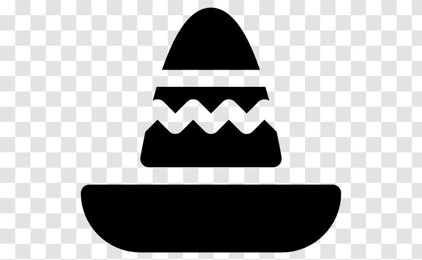 Mexican Cuisine Clip Art - Black - Mariachi Hat Transparent PNG