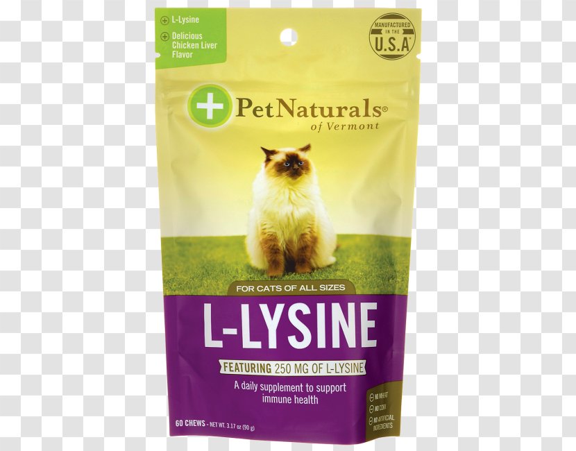 Cat Chicken Lysine Pet Naturals Of Vermont Liver - 374 Oz - CHICKEN LIVER Transparent PNG