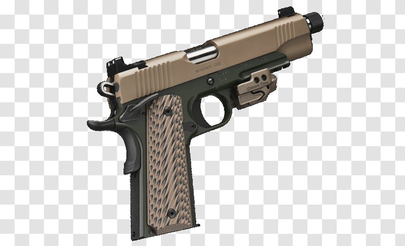 Kimber Manufacturing Custom .45 ACP M1911 Pistol Firearm - Confirmed Sight Transparent PNG