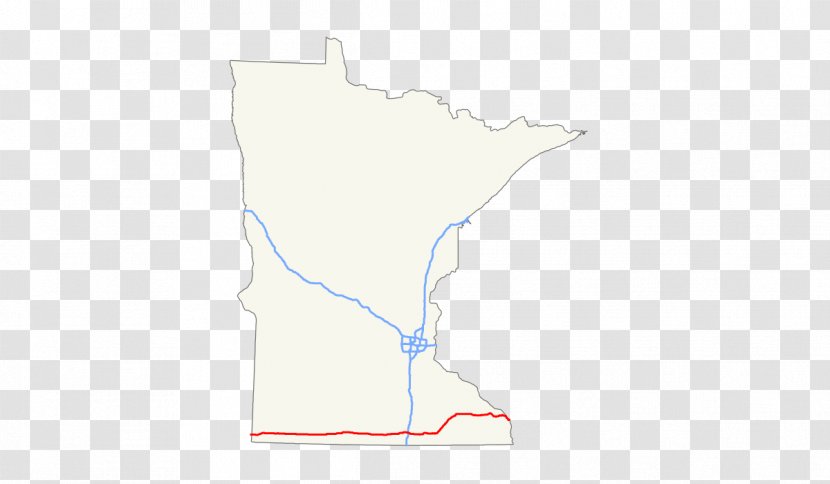Interstate 90 In Minnesota Map 91 - Road Transparent PNG