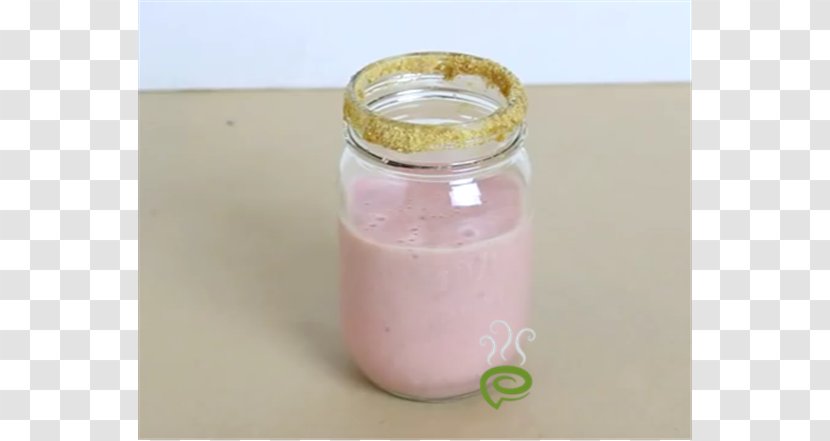 Glass Bottle Liquid - Milkshake Strawberry Transparent PNG