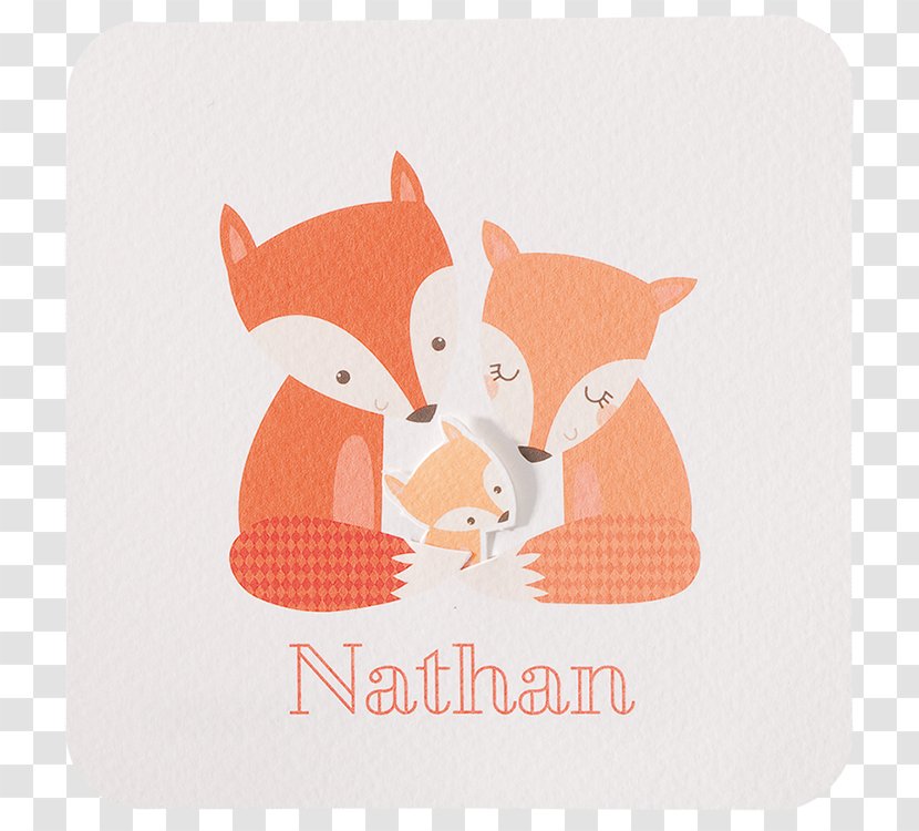 Fox Baby Announcement Infant In Memoriam Card Family - Flower Transparent PNG