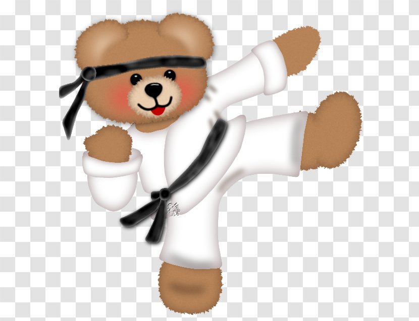 Bear Cartoon Taekwondo - Silhouette - Playing Transparent PNG