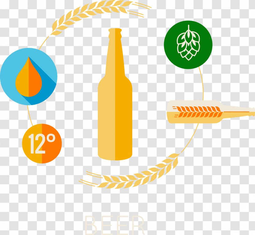Beer Icon - Yellow - Flat Transparent PNG