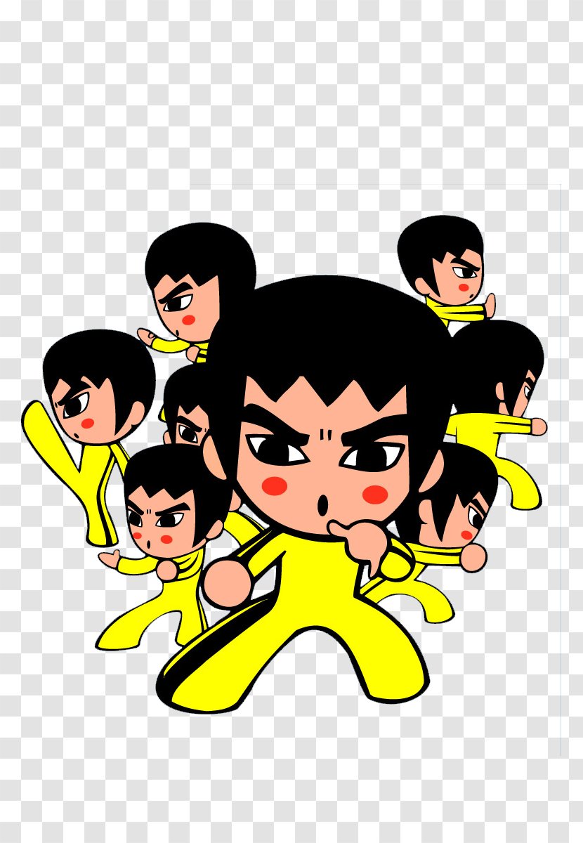 Cartoon Download Comics Illustration - Fiction - A Group Of Bruce Lee's Characters Transparent PNG