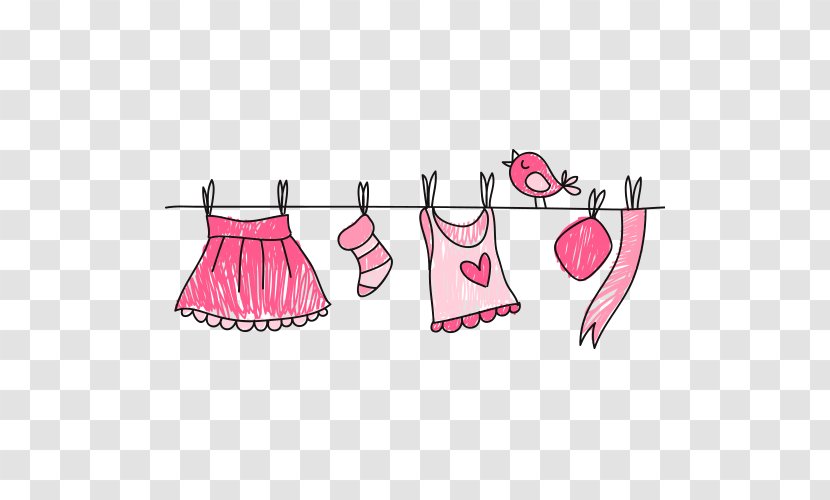 Clothing Skirt Vector Graphics Design Clothes Line - Pink - Erfasst Transparent PNG