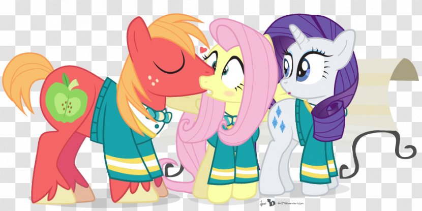 Pony Fluttershy Rarity Horse Kiss - Tree - Big Mac Equestria Girls Transparent PNG
