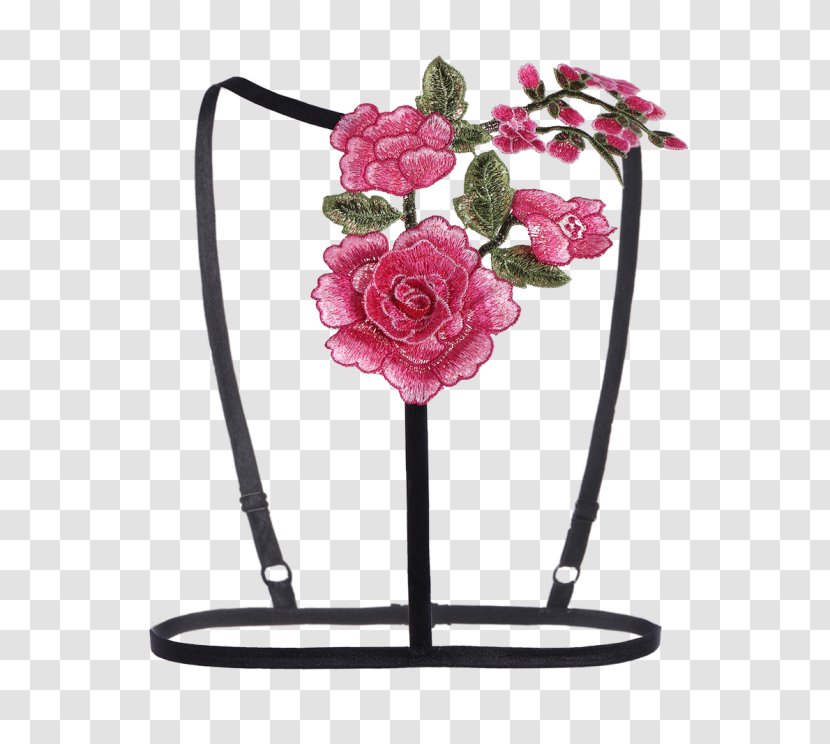 Garden Roses Bra Shirt Floral Design Chemise Coupe Droite à Carreaux - Flower - Embroidered Block Heel Shoes For Women Transparent PNG