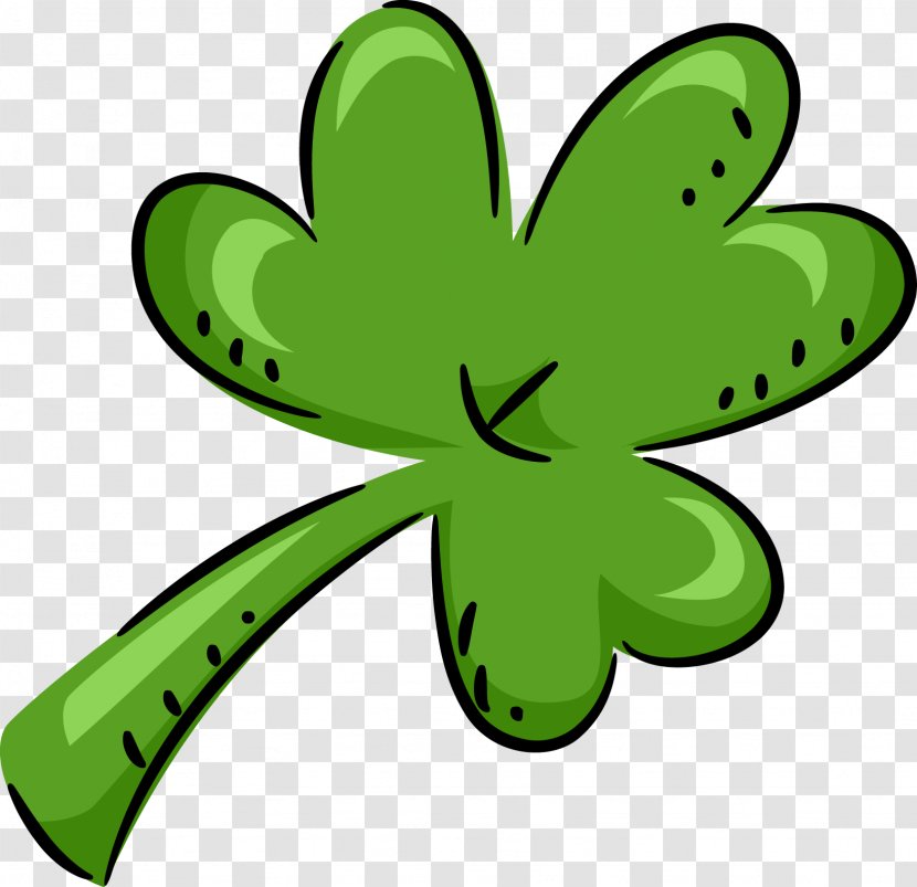 Leaf Clip Art - Grass - Clover Painted Cartoon Transparent PNG