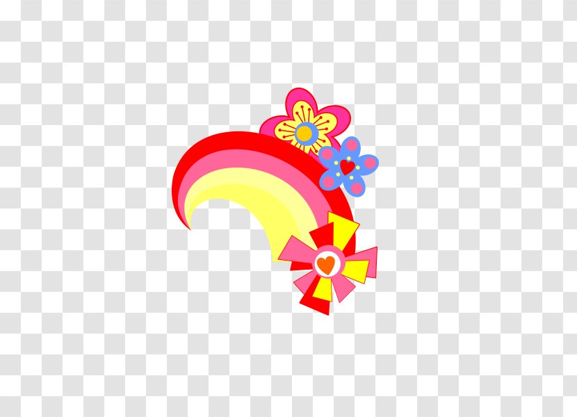 Rainbow - Heart - Pink Transparent PNG