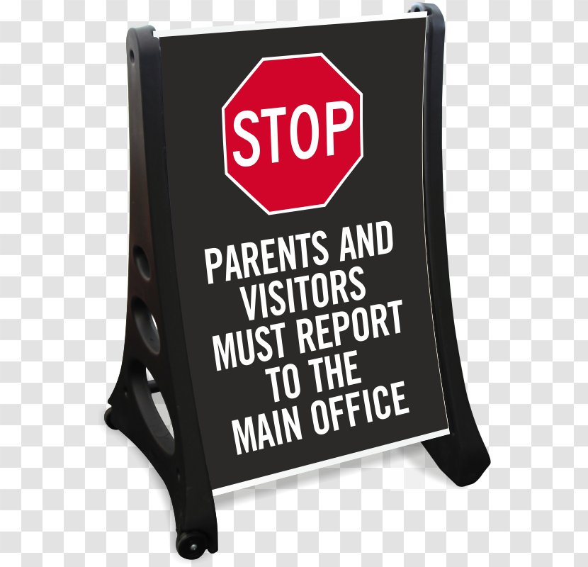 Valet Parking Traffic Sign Sidewalk - Stop Drop And Roll Transparent PNG