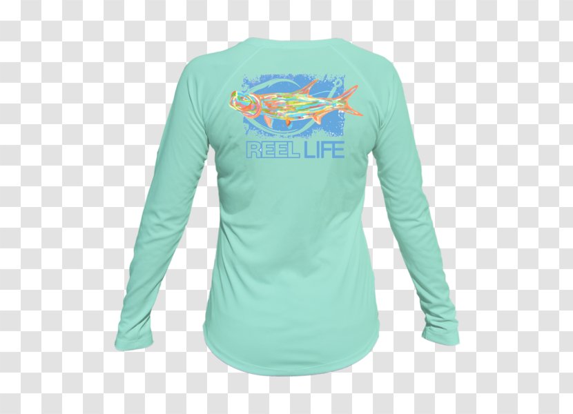Sleeve T-shirt Clothing Fishing - Neck - Reel Girls Fish Shirts Transparent PNG