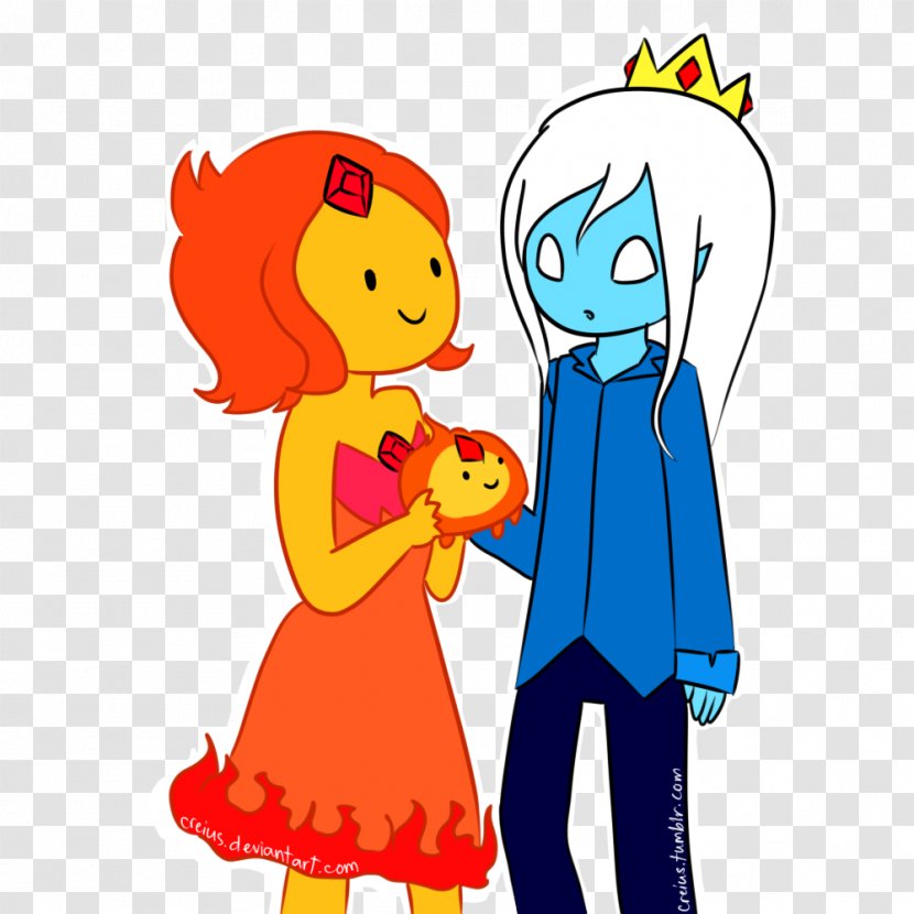 Finn The Human Ice King Flame Princess Bubblegum Frost & Fire - Silhouette Transparent PNG