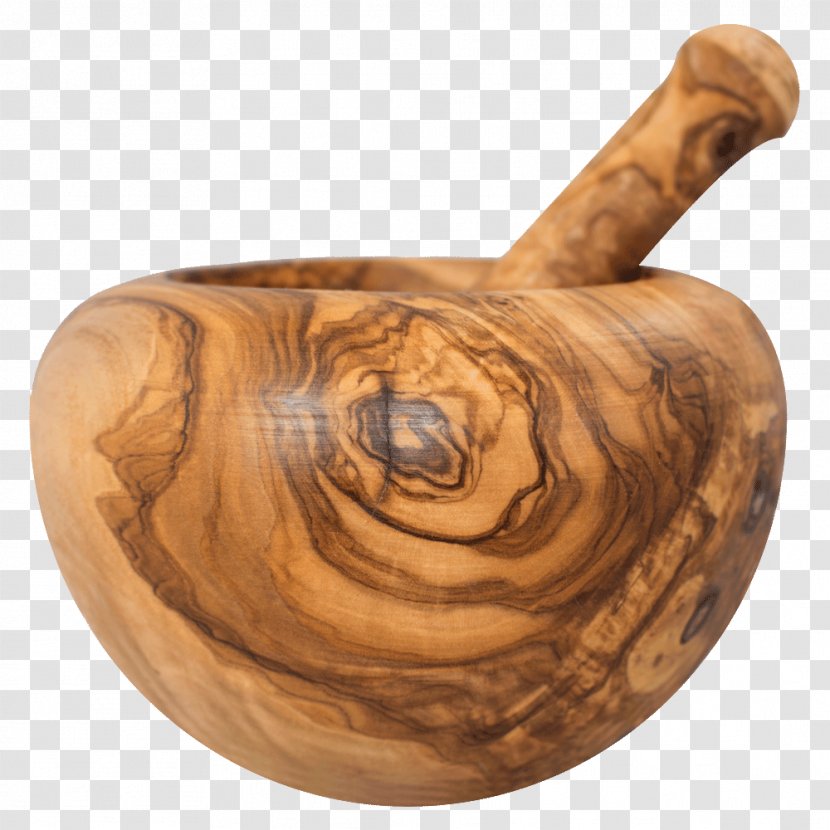 Mortar And Pestle Olive Oil Bowl Wood Transparent PNG