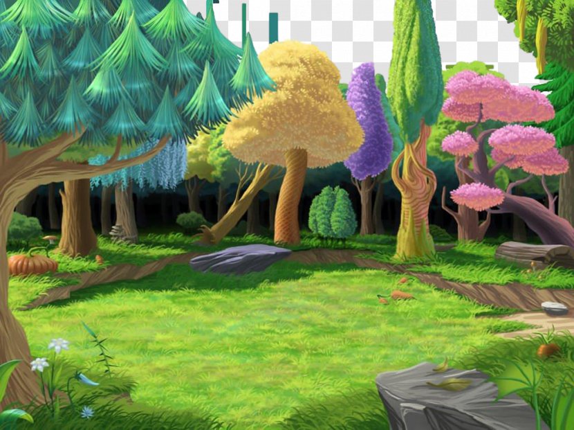 Nature Natural Landscape Vegetation Tree Environment - Animation Jungle Transparent PNG