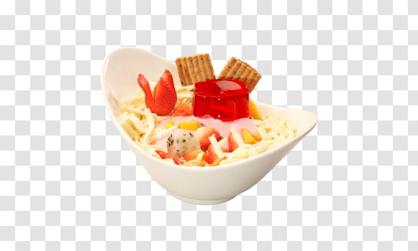 Breakfast Vegetarian Cuisine Fruit Salad Ice Cream - Fruits Transparent PNG